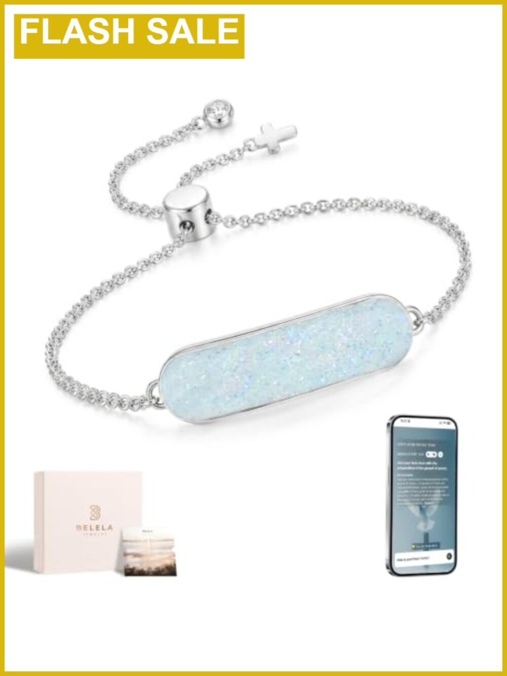 NFC Bible Verse Bracelet Stainless Steel Adjustable Women's Faith Jewelry
